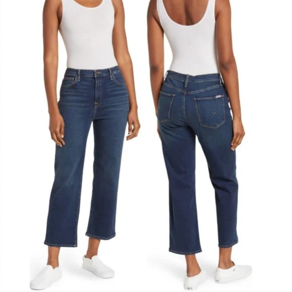 NWT HUDSON Noa JEANS Size 27 Mid Rise Crop Straight Leg in Brynlee Wash Blue NEW - Picture 5 of 16